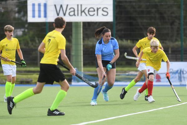 Emma Bowen on the charge Hockey Jersey Ladies HC v Caesarean Dragons Picture: DAVID FERGUSON