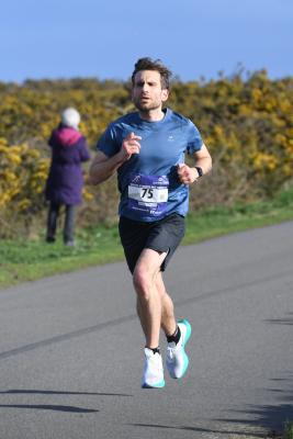Lead runner at Les Landes Hospice to Hospice Run Picture: DAVID FERGUSON