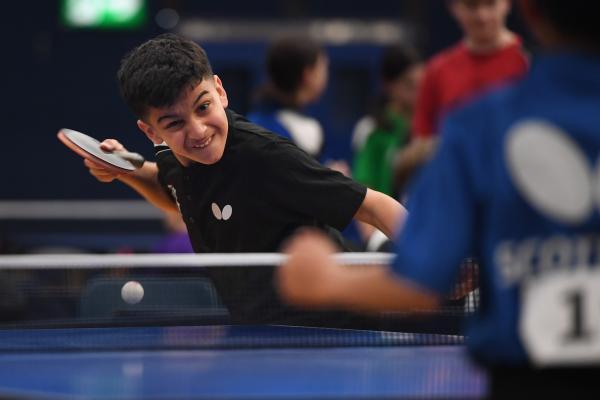 Englands Zaid Aldilimi Primary Schools table tennis tournament at Fort Regent Picture: DAVID FERGUSON