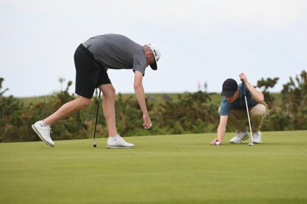 Kris Fogg and Ollie Allchin Golf Jersey Stroke Play Championships at Royal Grouville Picture: DAVID FERGUSON