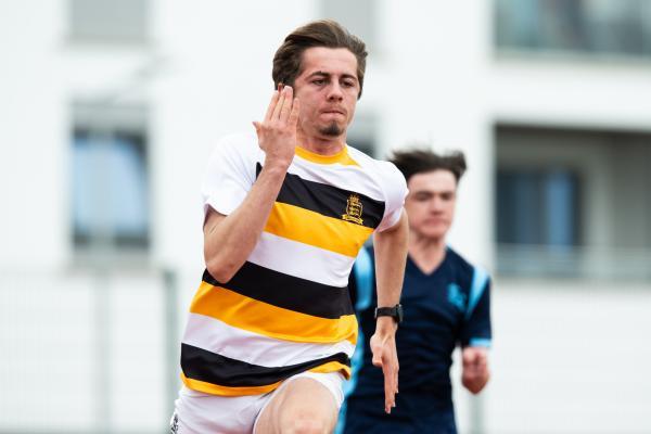 Athletics at the track at FB Fields. Schools athletics cup - boys year 7/8 & 9/10. 200m Tomek Dobrowolski of Victoria College                          Picture: ROB CURRIE