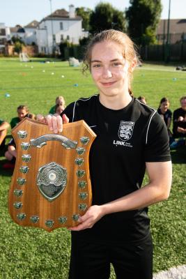 Football. Recipient of the Sid Guy Memorial Award for Centre of Excellence most promising female palyer, Emily Le Page (16)                  Picture: ROB CURRIE