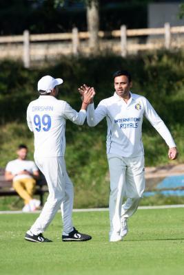 Cricket JEP Cup final Trafalgar Pirates v International Royals Depak Singh catches Andy Dewhurst catches Picture: JON GUEGAN