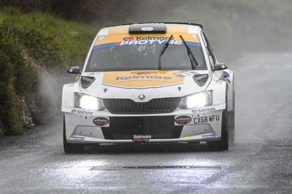 St Ouen Stage Mark Kelly and Will Atkins Skoda Jersey Rally Picture: DAVID FERGUSON