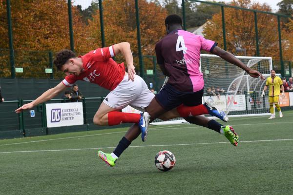 Rai dos Santos and Ondvligun Michael Football Jersey Bulls v Corinthian Casuals Picture: DAVID FERGUSON