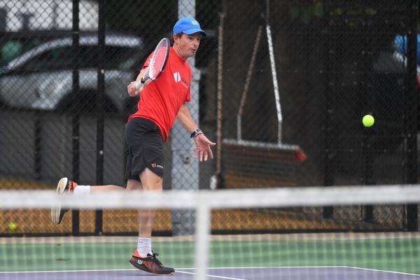 Adam Bayley Over 45s Tennis JSY v GSY Picture: DAVID FERGUSON