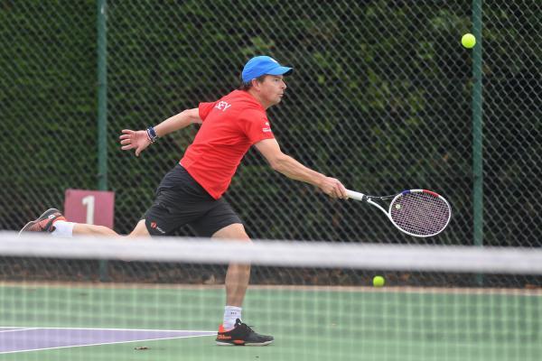 Adam Bayley Over 45s Tennis JSY v GSY Picture: DAVID FERGUSON