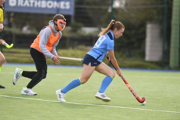 Harley Cadoret on the charge rounds the keeper Hockey Jersey Ladies HC v Caesarean Dragons Picture: DAVID FERGUSON