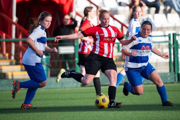 Women's football Sylvia Spinola final.Jersey Wanderers v Rozel 7 Lara C Picture: JON GUEGAN