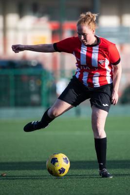 Women's football Sylvia Spinola final.Jersey Wanderers v Rozel 7 Lara C Picture: JON GUEGAN