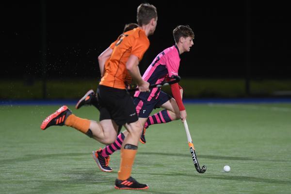 Lions Oliver Ferguson (centre) Div 2 Hockey Lions v Hunters Picture: DAVID FERGUSON