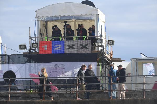 Camera operator platform SURFING GB Cup at the Watersplash Picture: DAVID FERGUSON