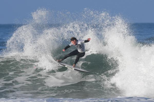 CI surfer Max Bennett 3rd in the Mens SURFING GB Cup 2024 at the Watersplash Picture: DAVID FERGUSON