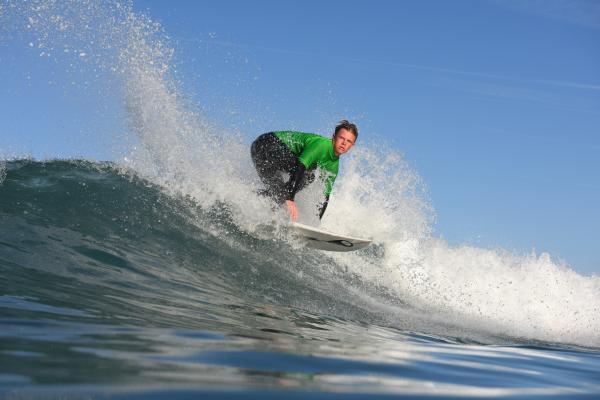 Wales surfer Elliot Barton SURFING GB Cup 2024 at the Watersplash Picture: DAVID FERGUSON