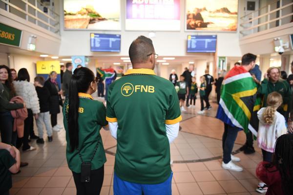 The Springboks arrive in Jersey Picture: DAVID FERGUSON