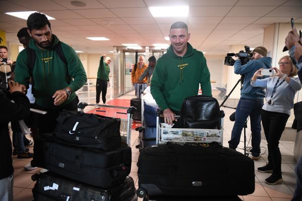 The Springboks arrive in Jersey Picture: DAVID FERGUSON