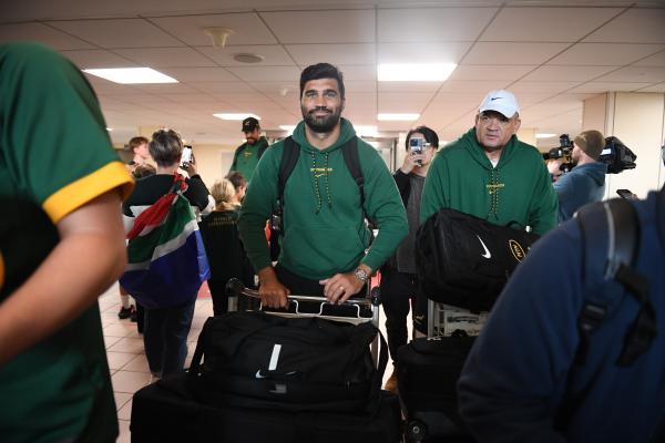 Damian de Allende The Springboks arrive in Jersey Picture: DAVID FERGUSON