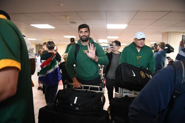 Damian de Allende The Springboks arrive in Jersey Picture: DAVID FERGUSON