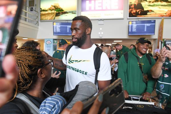 Siya Kolisi The Springboks arrive in Jersey Picture: DAVID FERGUSON