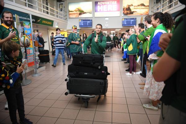 Manie Libbok The Springboks arrive in Jersey Picture: DAVID FERGUSON