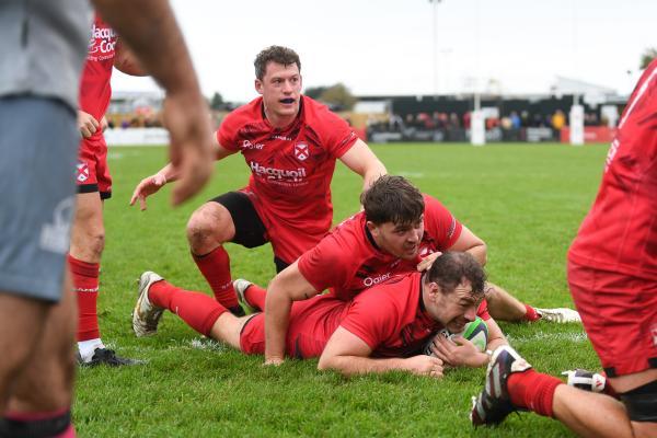 Jack MacFarlane try RUGBY JRFC v London Welsh Picture: DAVID FERGUSON