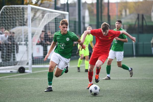 GSY 2 Jacques Cauvin and Jsy 11 Luke Coutanche FOOTBALL UNDER 21 Muratti at Springfield Picture: DAVID FERGUSON