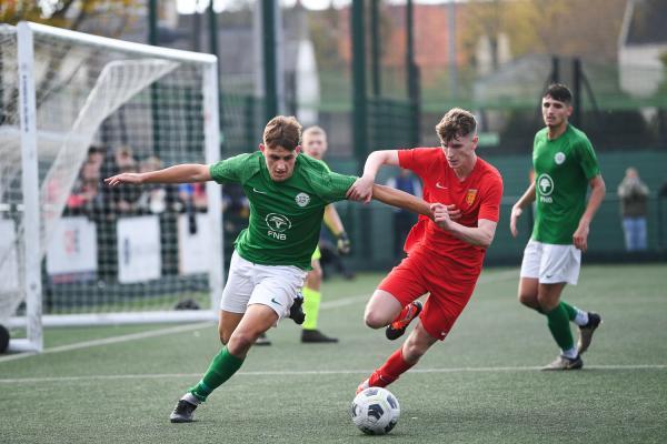 GSY 2 Jacques Cauvin and Jsy 11 Luke Coutanche  FOOTBALL UNDER 21 Muratti at Springfield Picture: DAVID FERGUSON