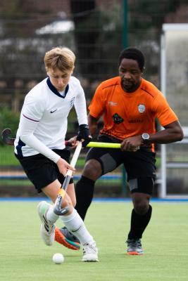 Hockey Hunters v Victoriana Louis Bell and Leonard Musuwo Picture: JON GUEGAN